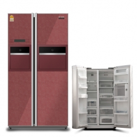 엘지 디오스 와인펄 하이그로시 2홈바 양문형 냉장고