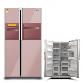 삼성 지펠 핑크 하이그로시 양문형 냉장고