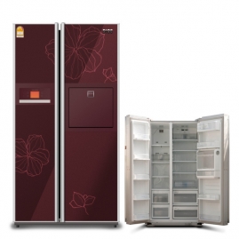 엘지 디오스 로즈 와인 하이그로시 양문형 냉장고